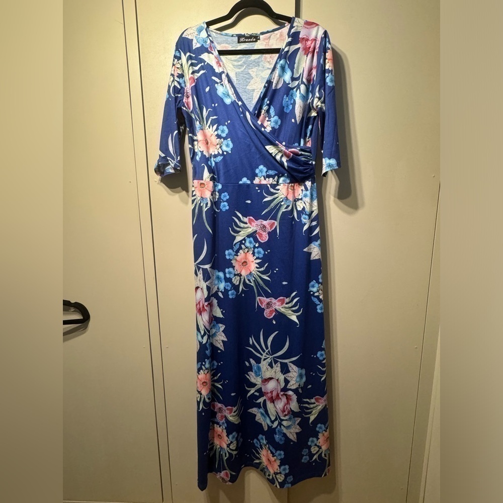 Kranda Faux Wrap Maxi Dress